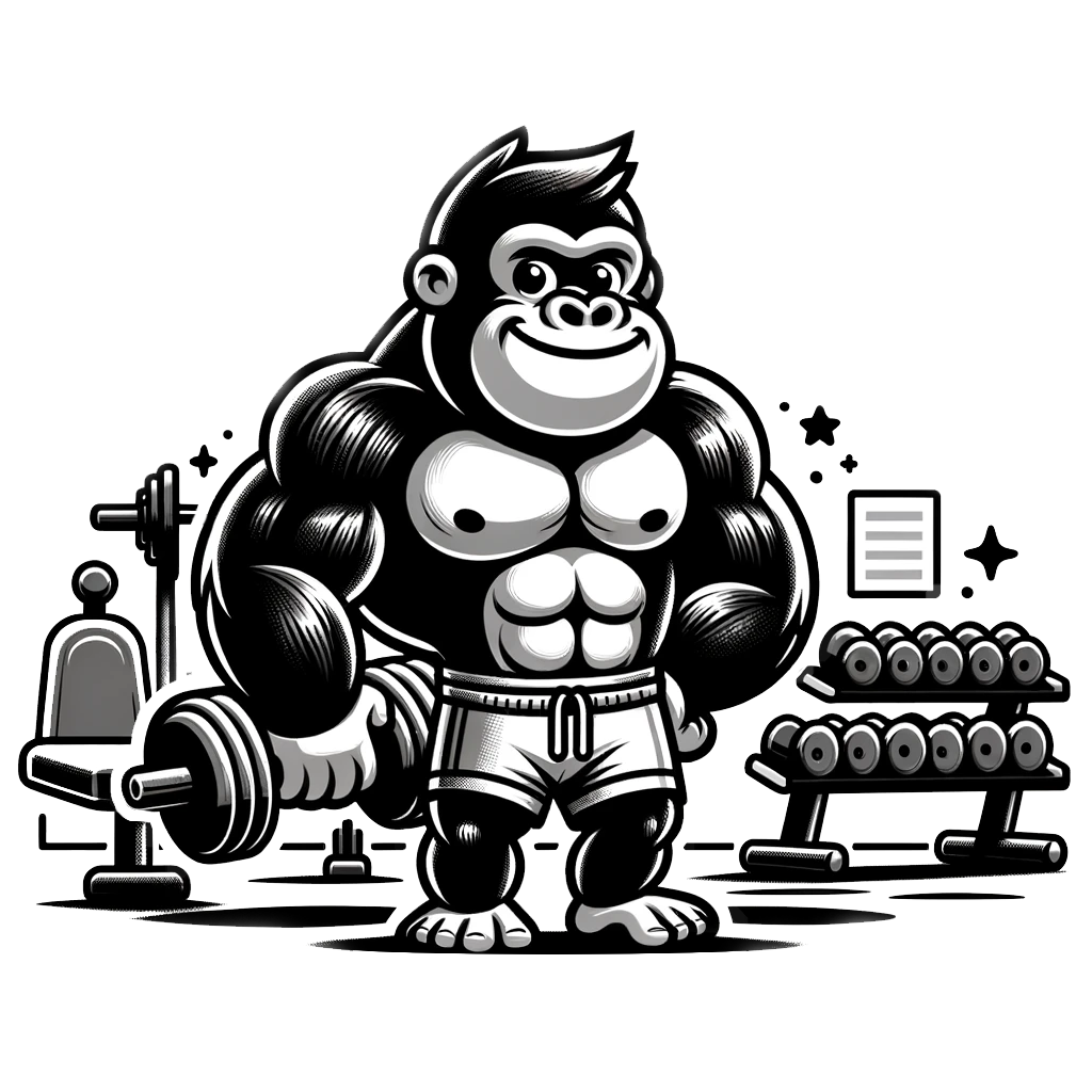 Happy Gorilla Pumping Iron Gym Journey