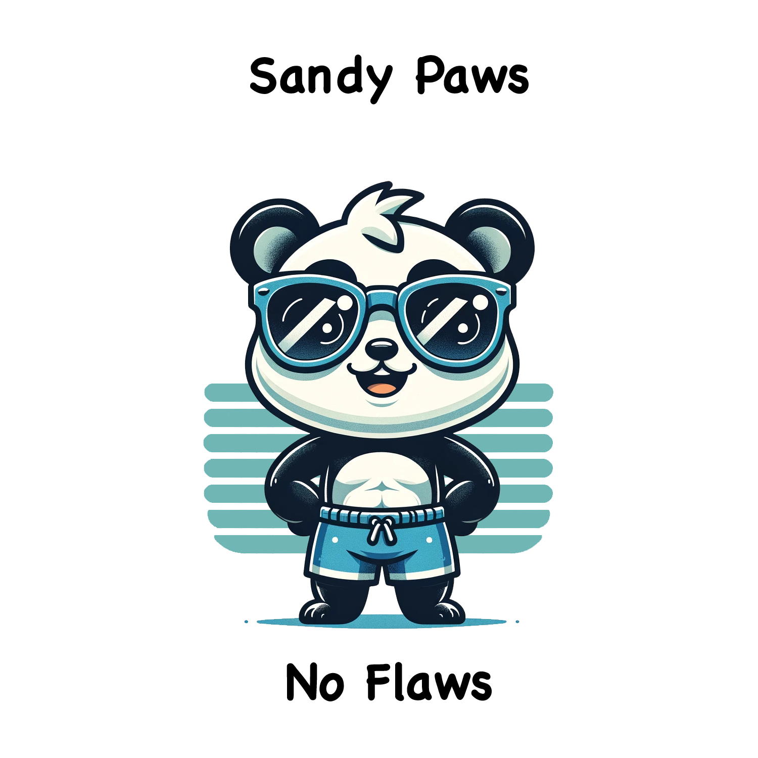 Funny Panda in Sunglasses Beach Party Fun